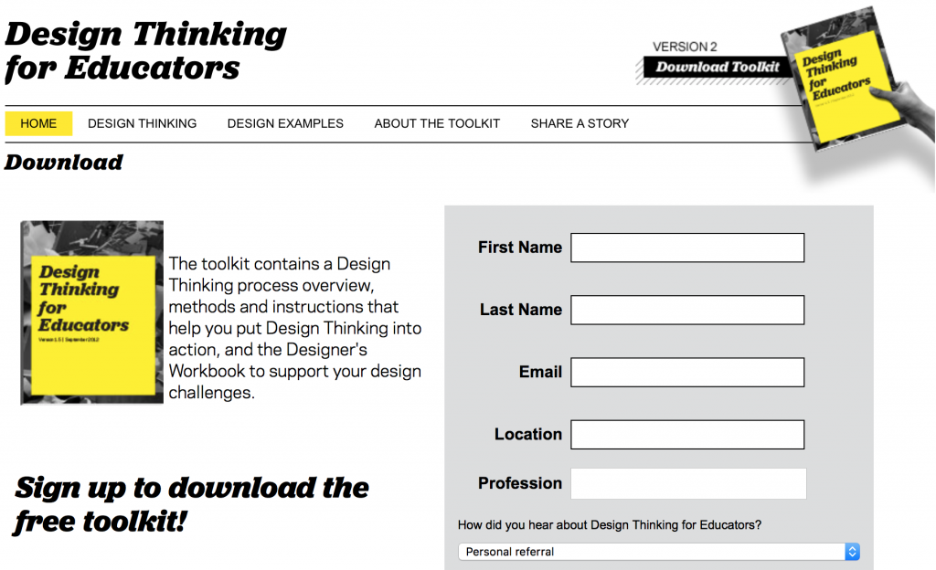 Toolkit Lead Magnet from Design Thinking for Educators