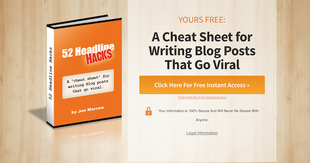 A cheat sheet for writing blog posts Lead Magnet