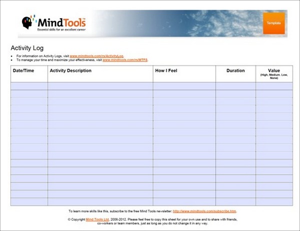 One of the tools that is delivered from the "Time Management Toolkit"