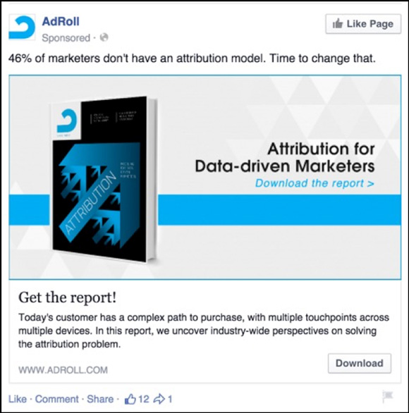 Facebook ad from AdRoll