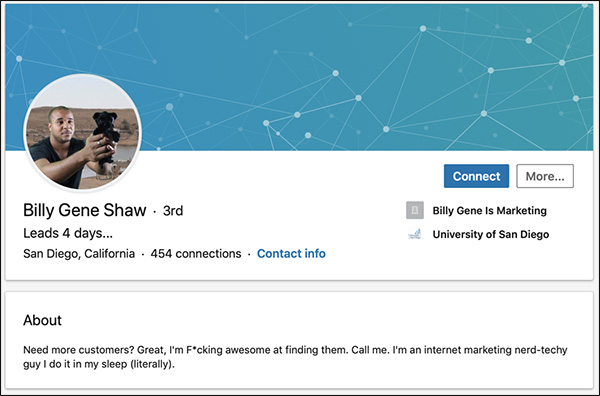 Billy Gene Shaw's LinkedIn Summary