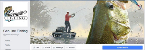 Cover image of fishing Facebook page