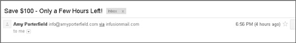 Example Email Subject Line