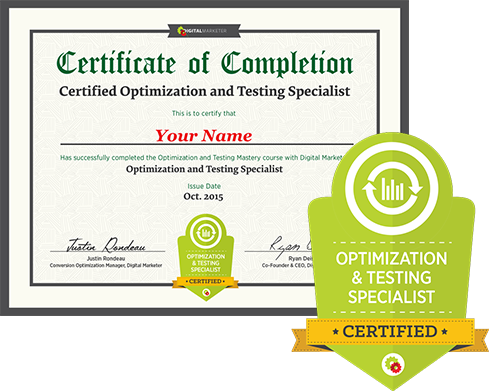 Optimization Certification & Badge