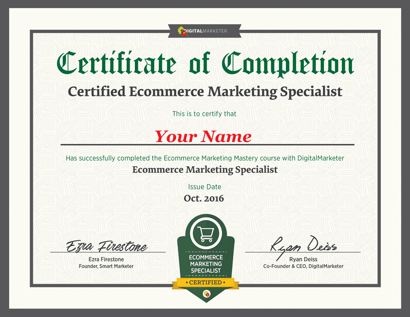 Ecommerce Marketing Certificate