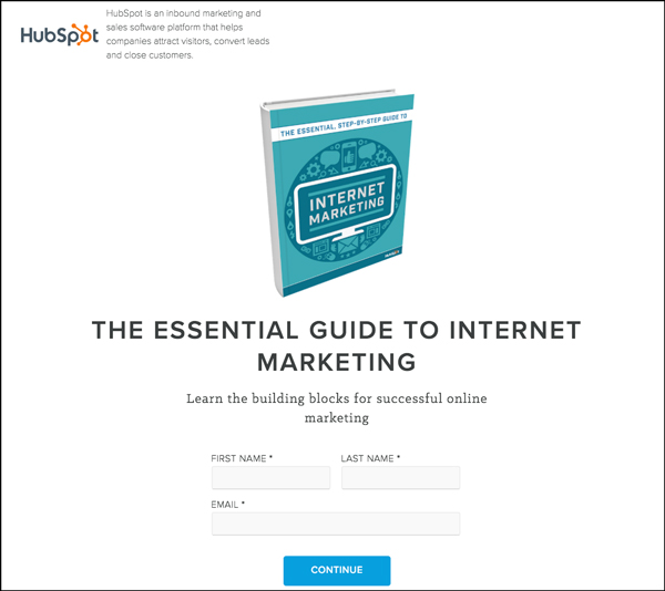 Free guide Lead Magnet opt-in from HubSpot