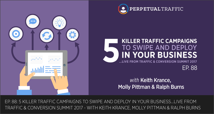 Episode 88: 5 Killer Traffic Campaigns to Swipe and Deploy in Your Business…Live from Traffic & Conversion Summit 2017