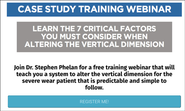 Phelan Dental Training Webinar Landing Page