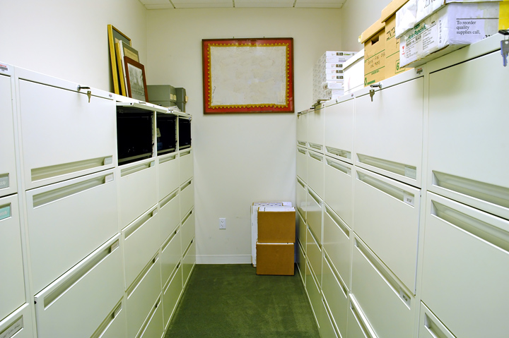 A small filing room