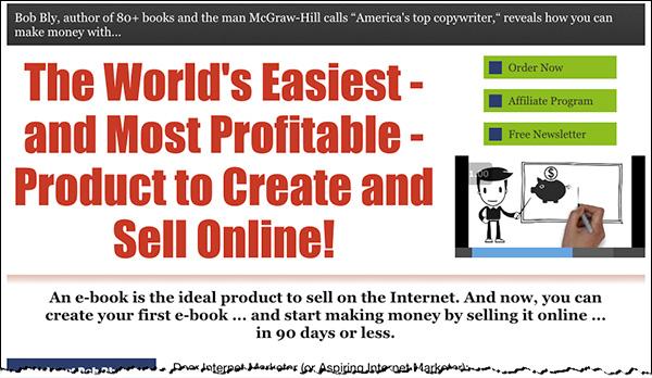 An example of a sales page the effectively weaves a core idea throughout.
