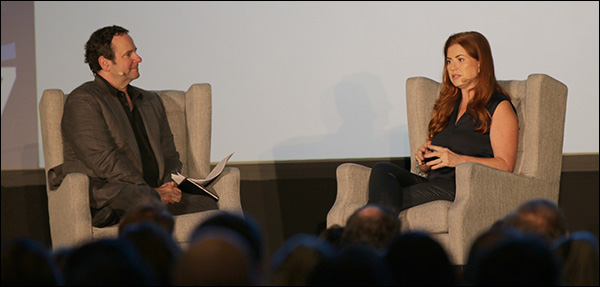 Roland Frasier (left) and Kara Goldin (right) sit down at Content & Commerce Summit 2017 to talk about the founding of Hint.