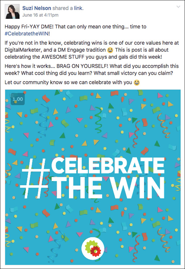 DigitalMarketer Engage Celebrate the Win Post