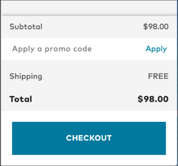 Bonobos points out their free shipping during the checkout step