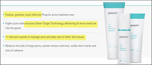 Proactiv backing up their Promise with Facts.