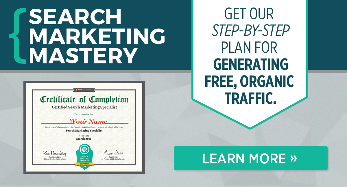 Get certified as a Search Marketing Specialist. 
