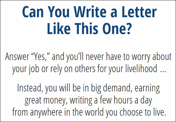 Opening to AWAI's Can You Write a Letter Like This One? persuasive sales letter