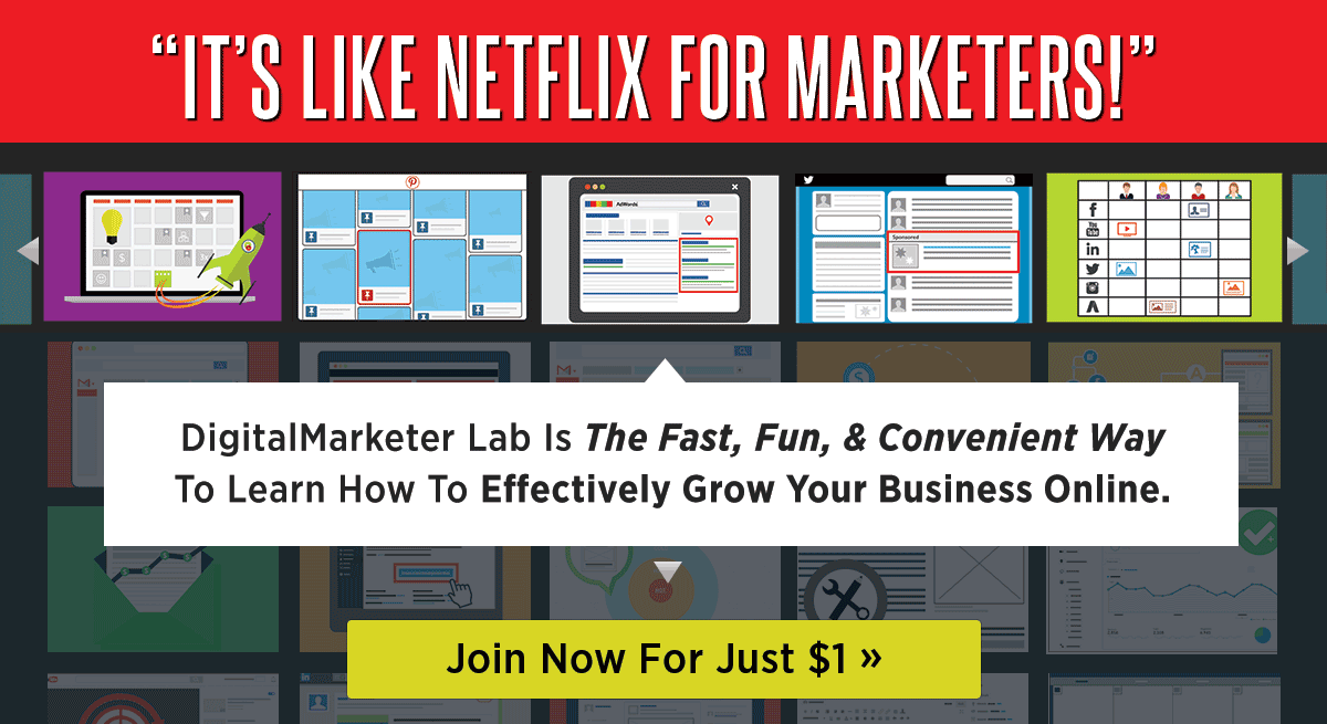 Join DigitalMarketer Lab now for just $1!