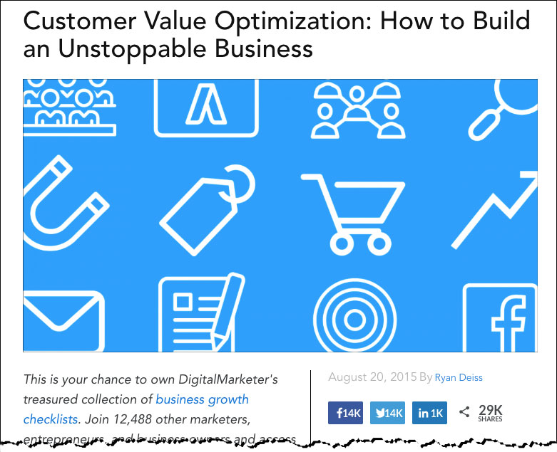 Screenshot of the Customer Value Optimization blog post