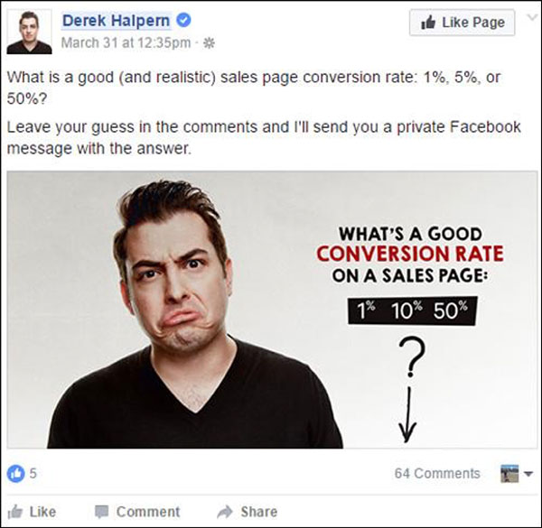 comment to Messenger ad example