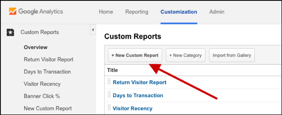 go to Customization and select "+ New Custom Report"