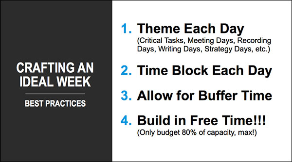 rules to plan out your ideal week