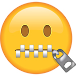 zipper mouth emoji